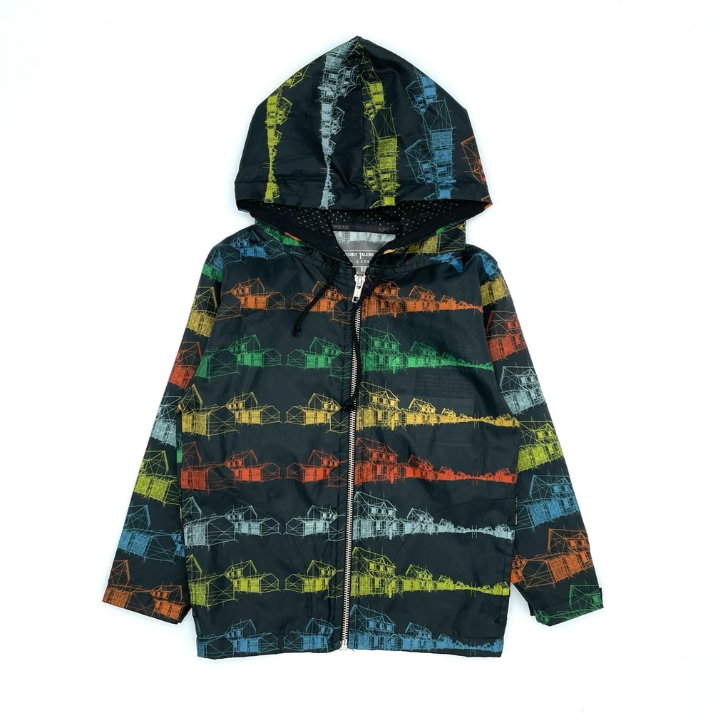 VGUC Radiohead In Rainbows Windbreaker Jacket Official Waste Merch Black Kids S